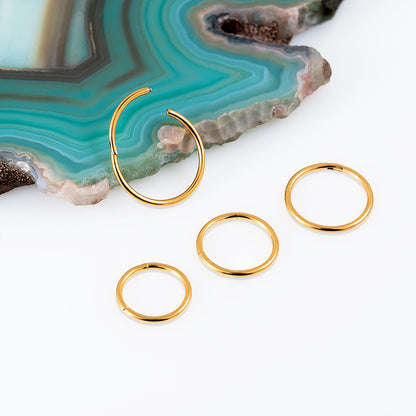 Gold Hinged Segment Ring 0.8 (20 G)