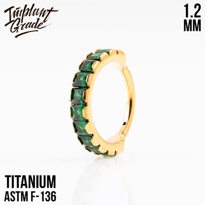 Idol lite Emerald Gold Hinged Segment Ring 1.2 (16 G)