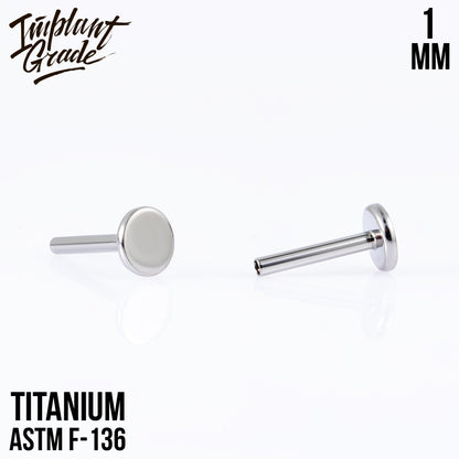 Labret post 1 (18 G) base 4 mm