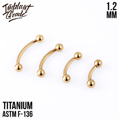 Gold Curved barbell 1.2 (16 G)
