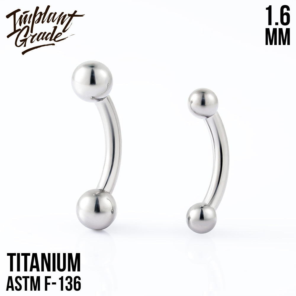 Curved barbell 1.6 (14 G)