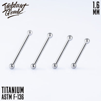 Bar 1.6 (14 G) balls 3 mm