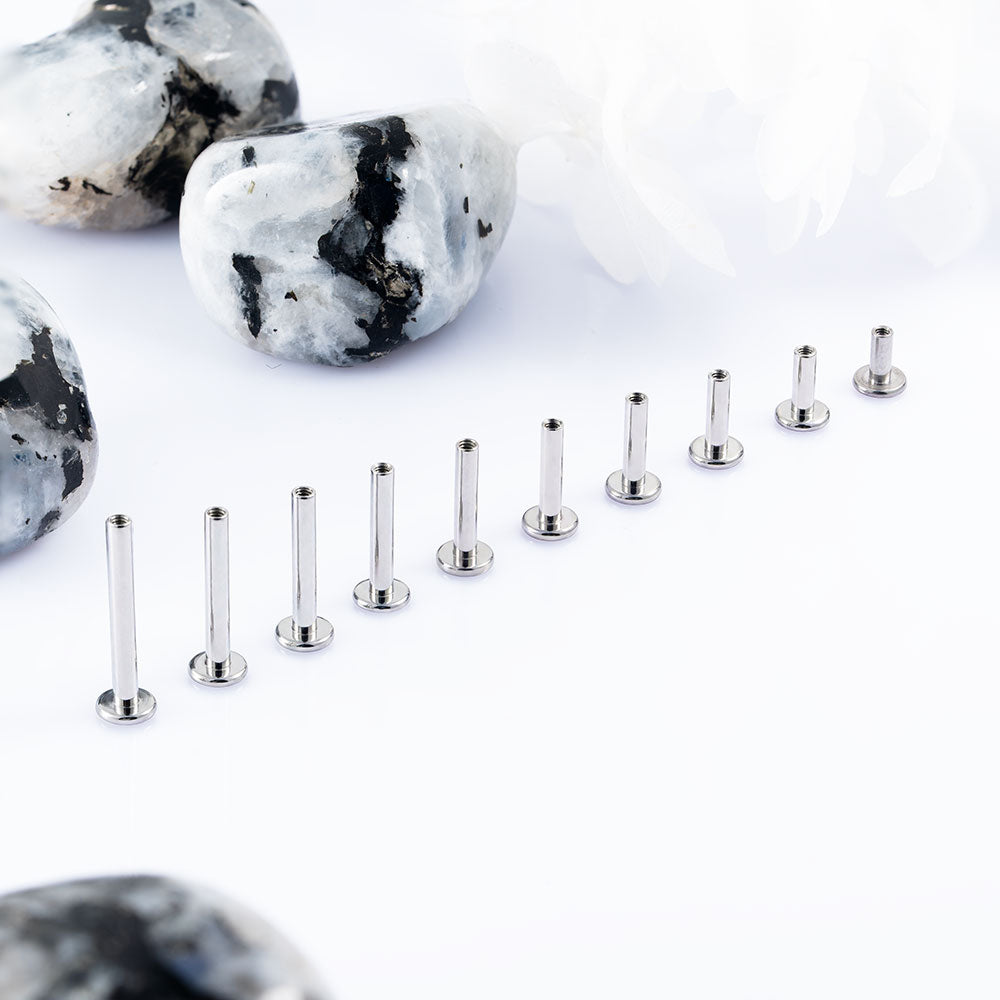 Labret post 1.6 (14 G) base 4 mm