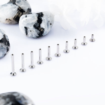 Labret post 1.6 (14 G) base 4 mm