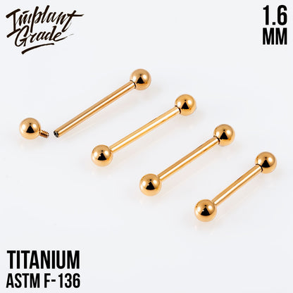 Bar 1.6 (14 G) balls 4 mm