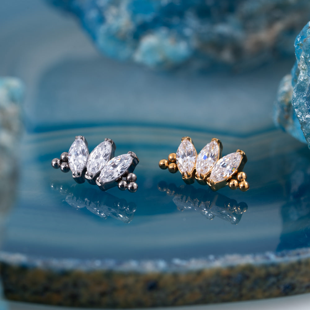 Marquise vol. 2 Bead 2 prong set Cluster 1.2
