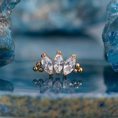 Marquise vol. 2 Bead 2 prong set Cluster 1.2