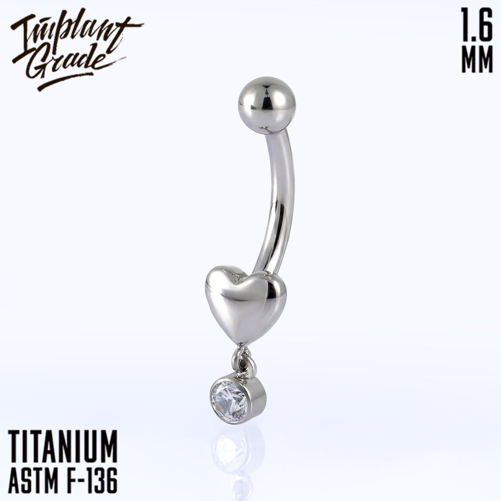 Banana Pendant Heart 1.6 (14 G)