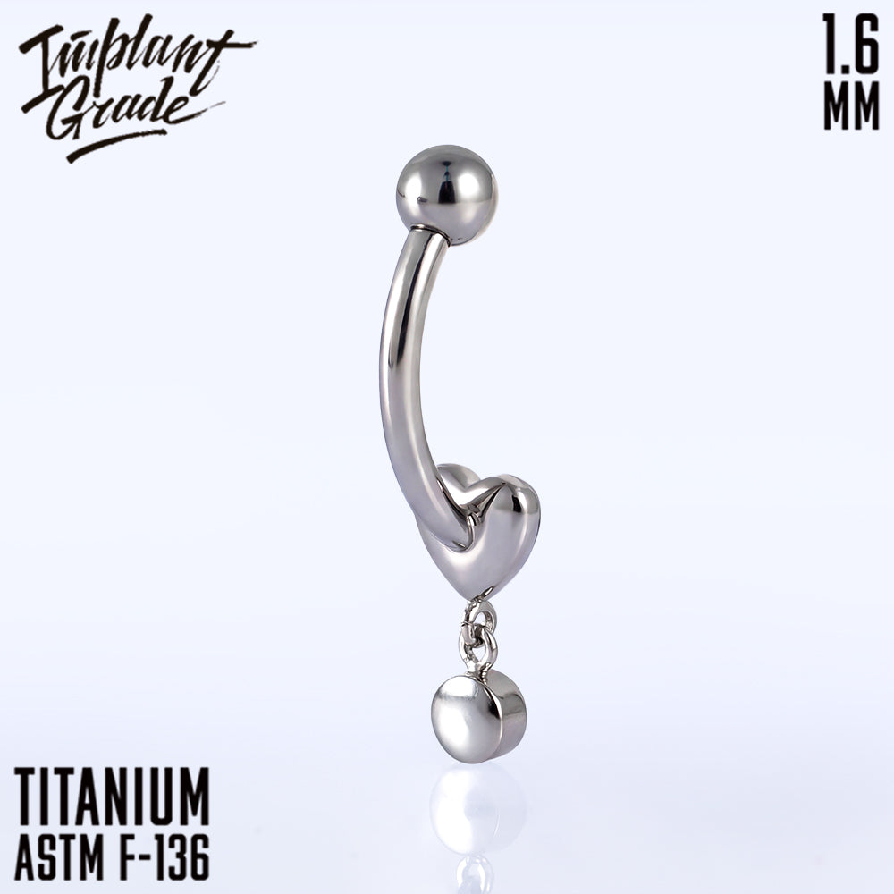 Banana Pendant Heart 1.6 (14 G)