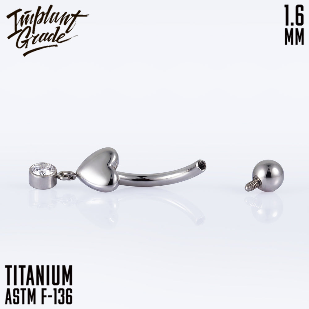 Banana Pendant Heart 1.6 (14 G)