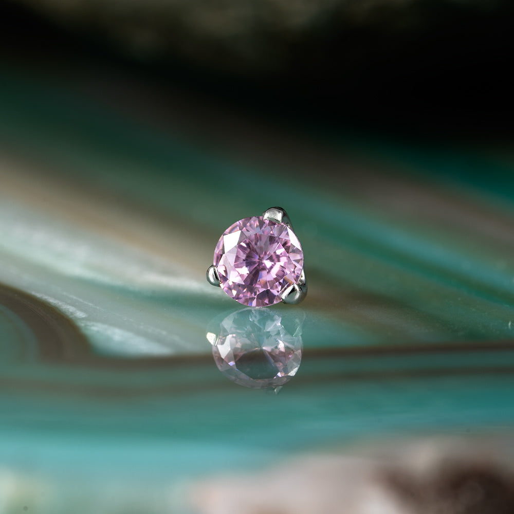 Threadless three prong set pink top