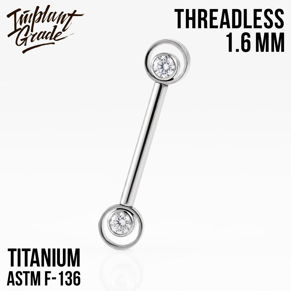 Threadless Point Nipple Bar 1.6 (14 G)