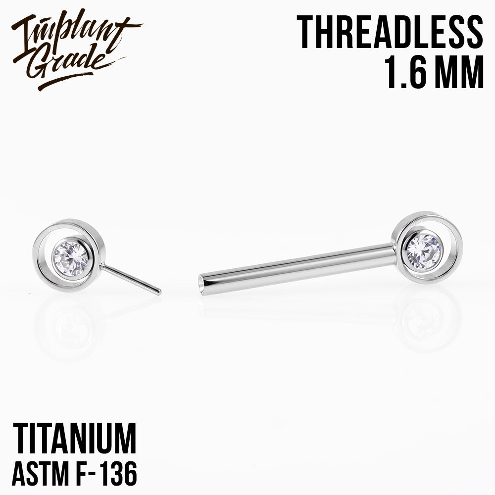 Threadless Point Nipple Bar 1.6 (14 G)