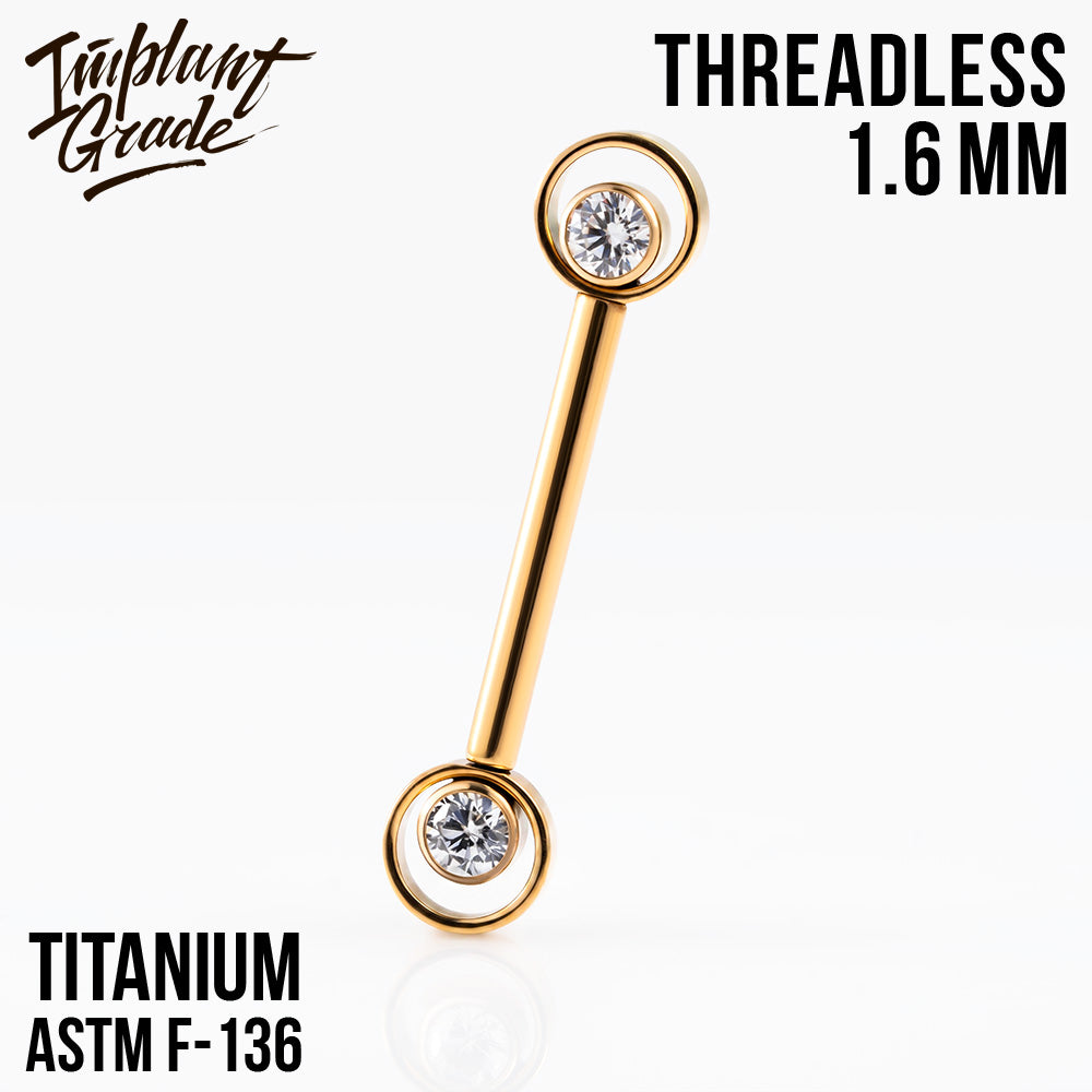 Threadless Point Nipple Bar 1.6 (14 G)