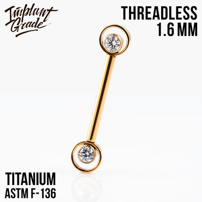 Threadless Point Nipple Bar 1.6 (14 G)