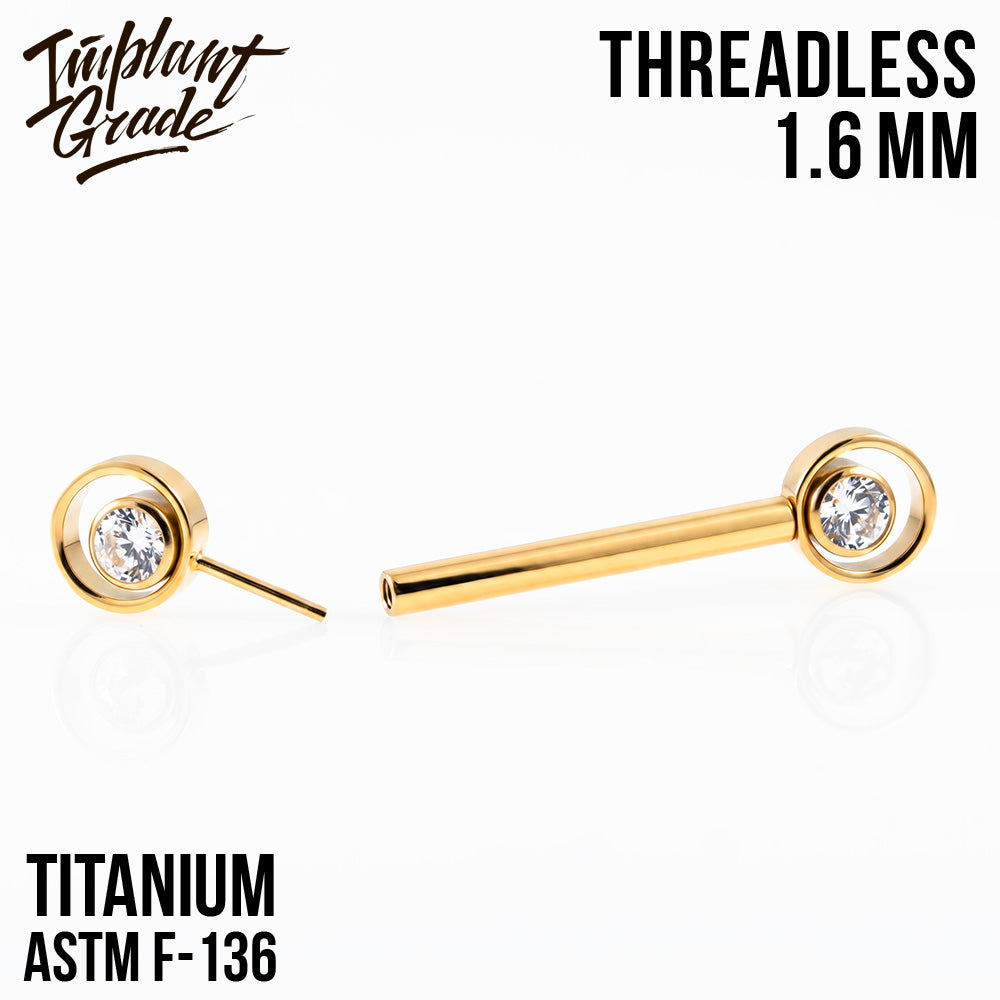 Threadless Point Nipple Bar 1.6 (14 G)