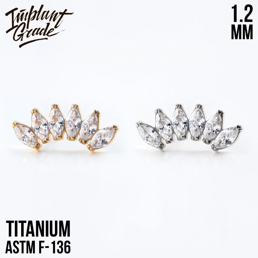 6 Stones Marquise Cluster 1.2