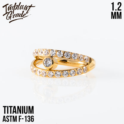 Princess Gold Hinged Segment Ring 1.2 (16 G)