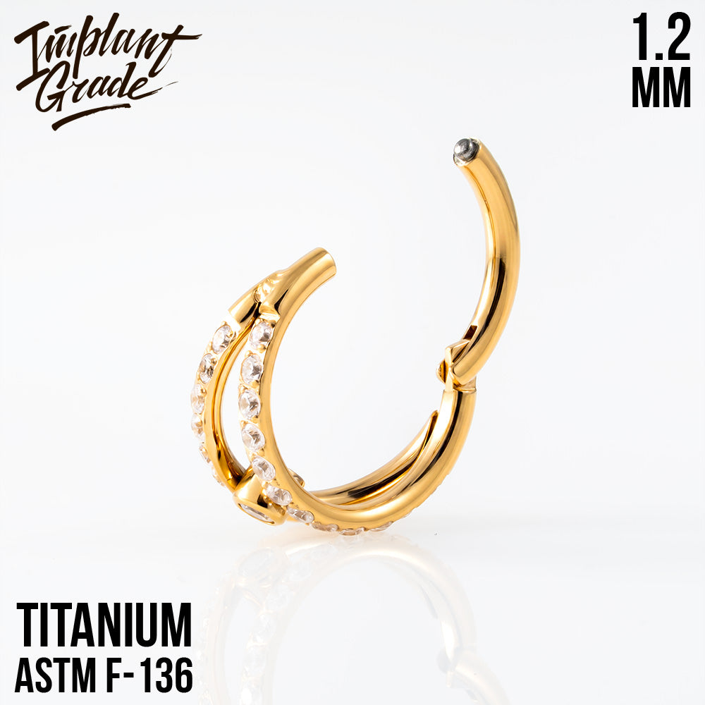 Princess Gold Hinged Segment Ring 1.2 (16 G)