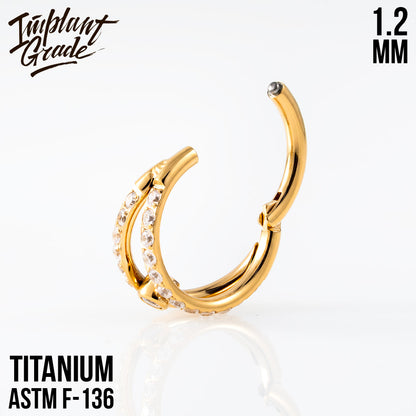 Princess Gold Hinged Segment Ring 1.2 (16 G)