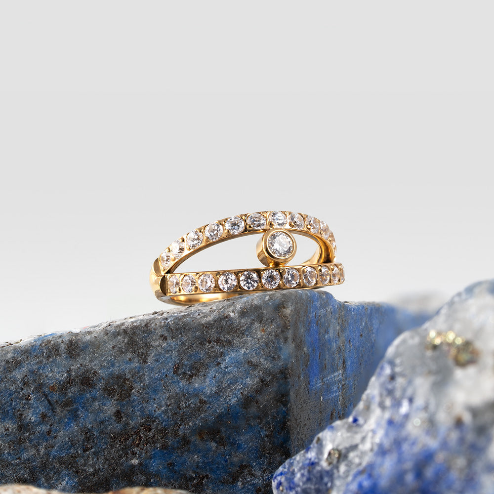 Princess Gold Hinged Segment Ring 1.2 (16 G)