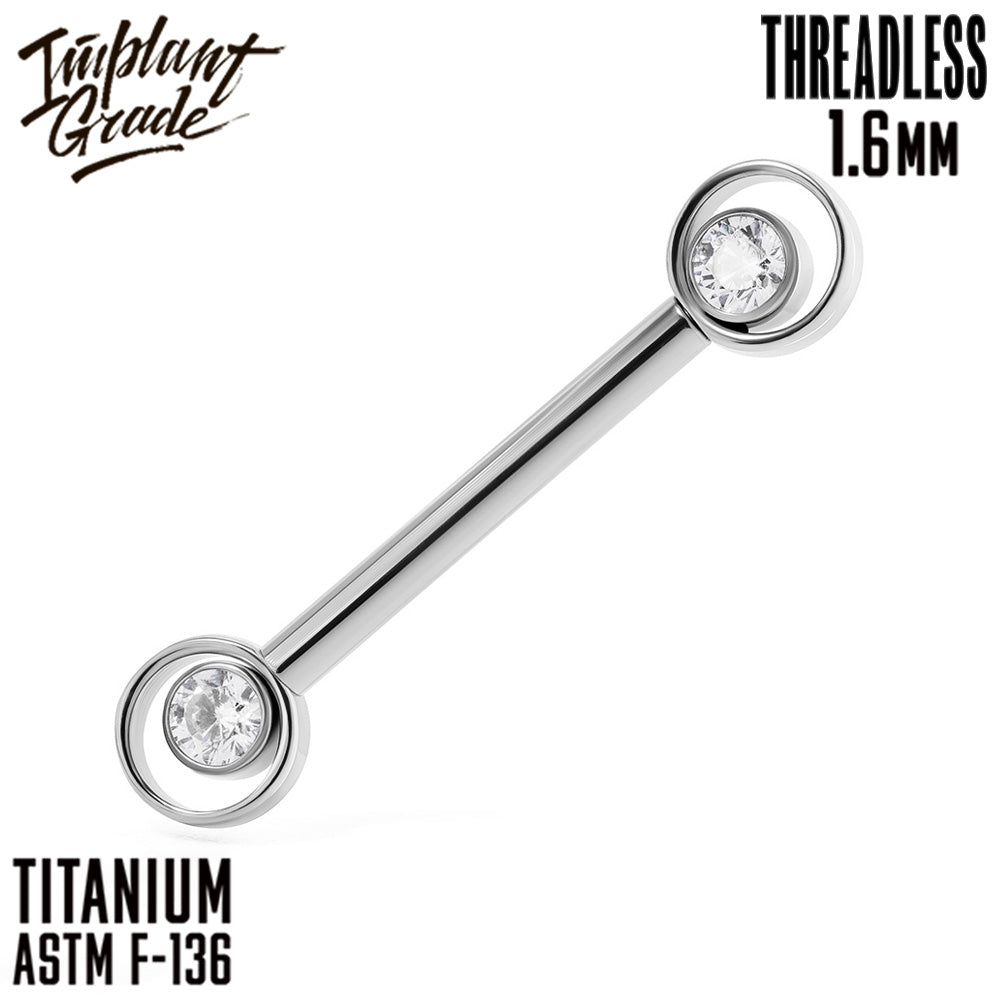 Threadless Point Nipple Bar 1.6 (14 G)