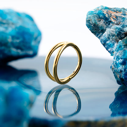 Simple Smile Hinged Segment Ring 1.2 (16 G)