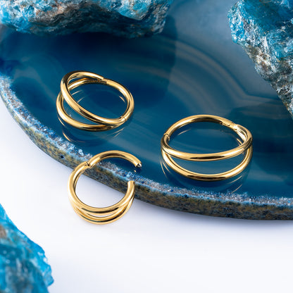 Simple Smile Hinged Segment Ring 1.2 (16 G)