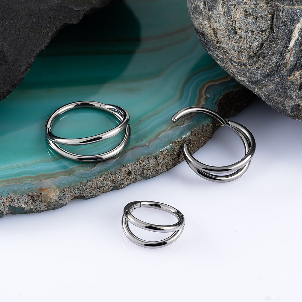 Simple Smile Hinged Segment Ring 1.2 (16 G)
