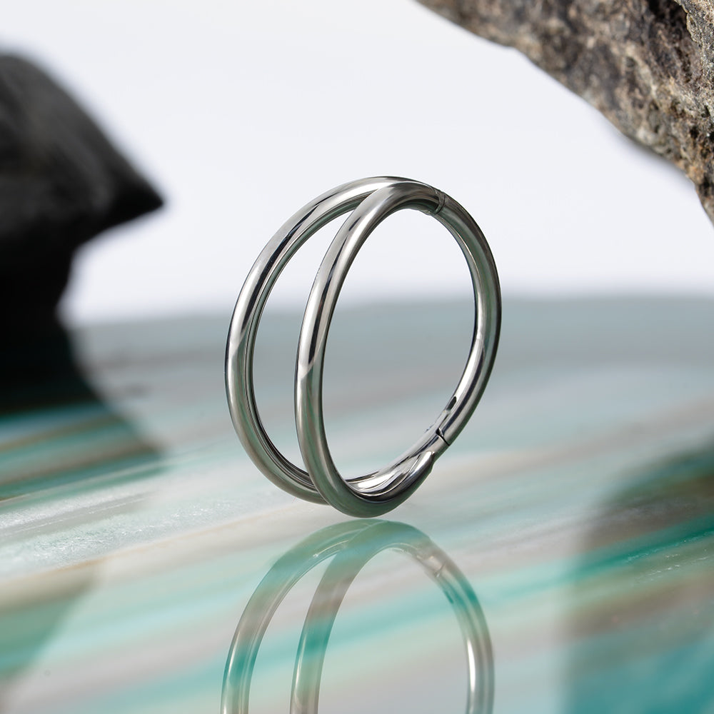 Simple Smile Hinged Segment Ring 1.2 (16 G)