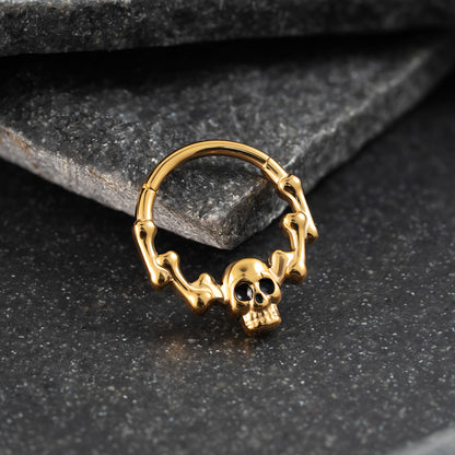 Skull Hinged Segment Ring 1.2 (16 G)