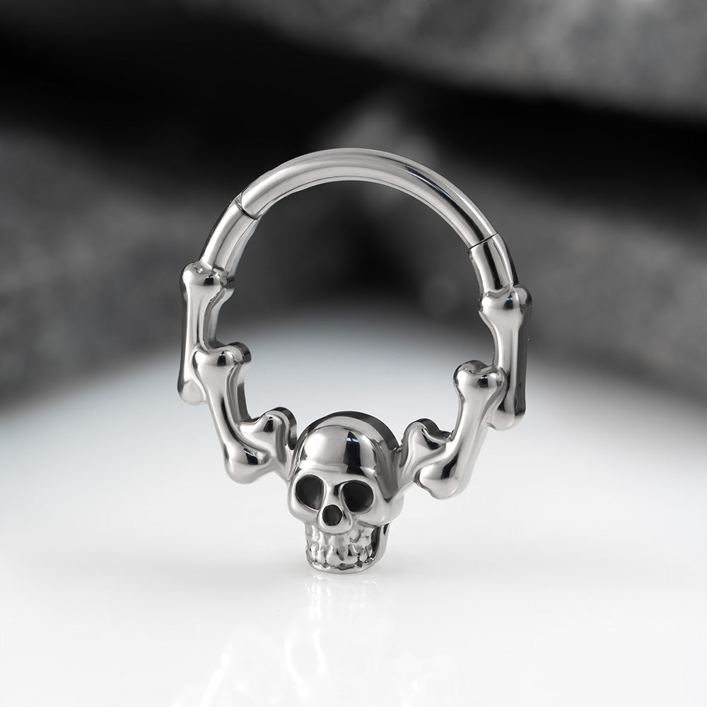 Skull Hinged Segment Ring 1.2 (16 G)