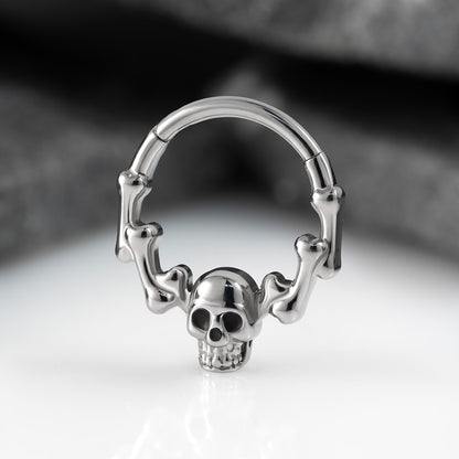 Skull Hinged Segment Ring 1.2 (16 G)