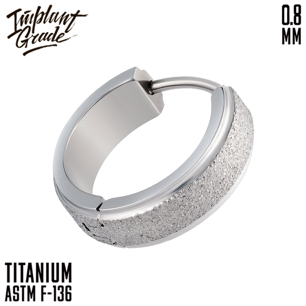 Luxe Rough Hinged Segment Ring 0.8 (20 G)
