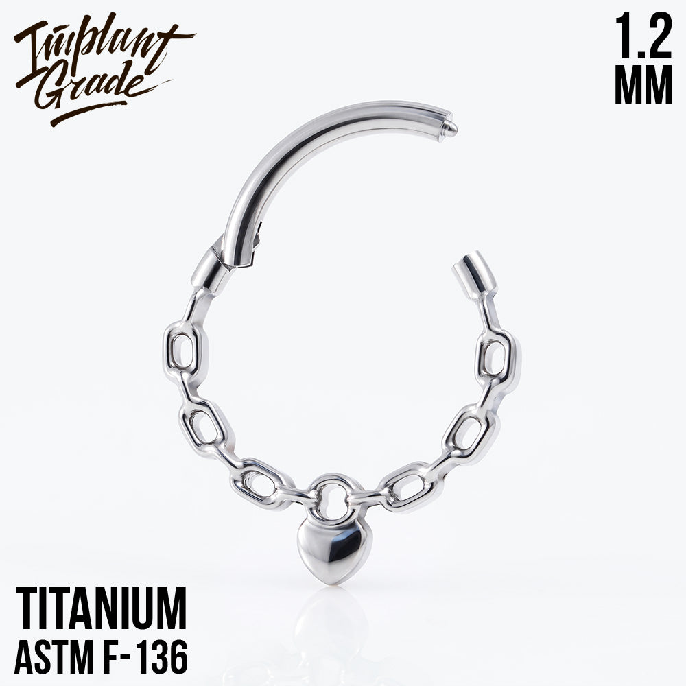 Heart Chain Hinged Segment Ring 1.2 (16 G)