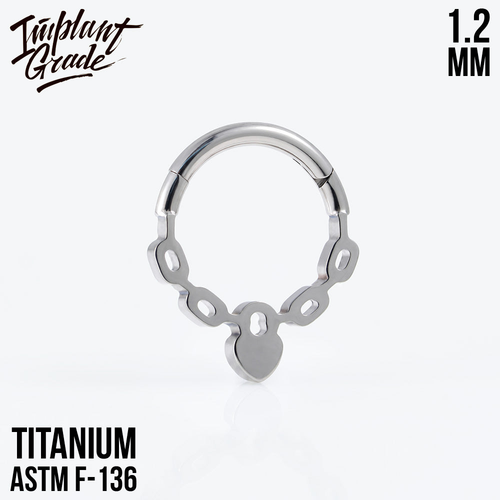 Heart Chain Hinged Segment Ring 1.2 (16 G)