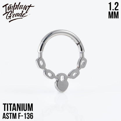 Heart Chain Hinged Segment Ring 1.2 (16 G)