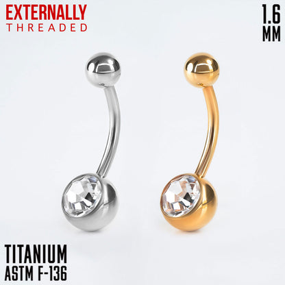 Banana EXTERNALLY threaded 1 Gem 1.6 (14 G)