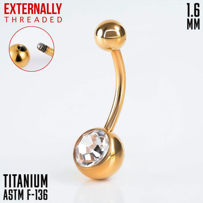 Banana EXTERNALLY threaded 1 Gem 1.6 (14 G)