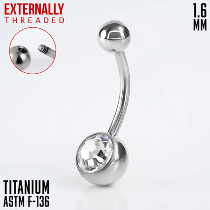 Banana EXTERNALLY threaded 1 Gem 1.6 (14 G)