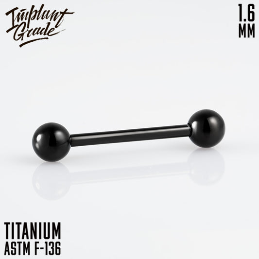 Bar Black 1.6 (14 G) balls 5 mm