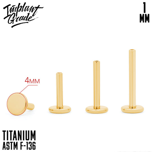 Gold Labret post 1 (18 G)