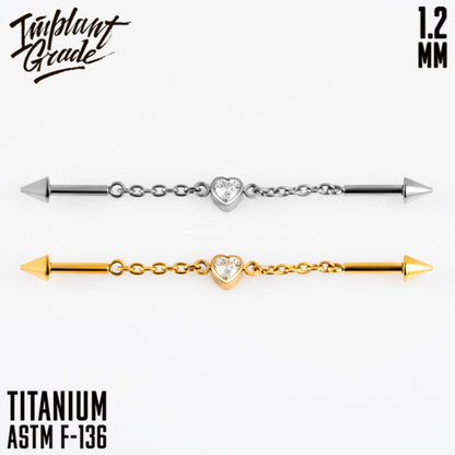 Heart Chains Labret 1.2 (16 G)