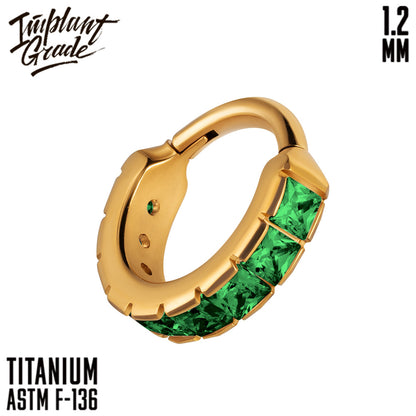 Idol lite Emerald Gold Hinged Segment Ring 1.2 (16 G)