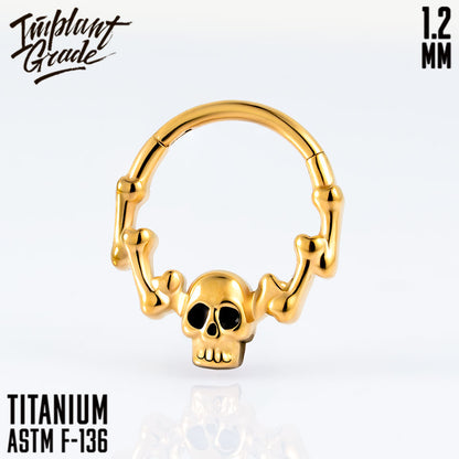 Skull Hinged Segment Ring 1.2 (16 G)