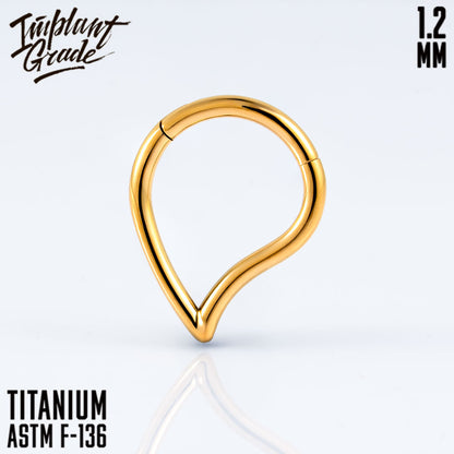 Teardrop Hinged Segment Ring 1.2 (16 G)