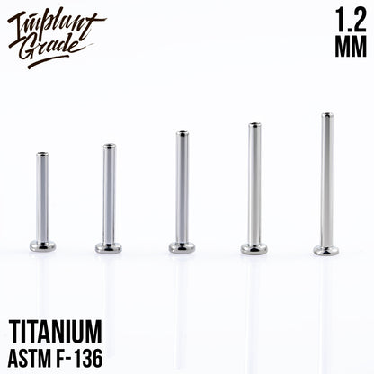 Labret post MINI 1.2 (16 G) base 2.5 mm