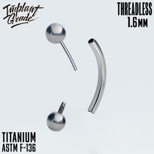 Mixed curved barbell 1.6 (14 G)
