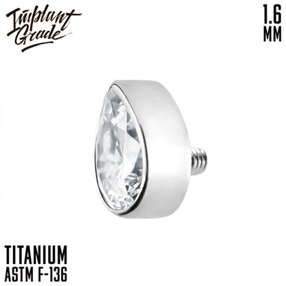 Teardrop crystal top 1.6