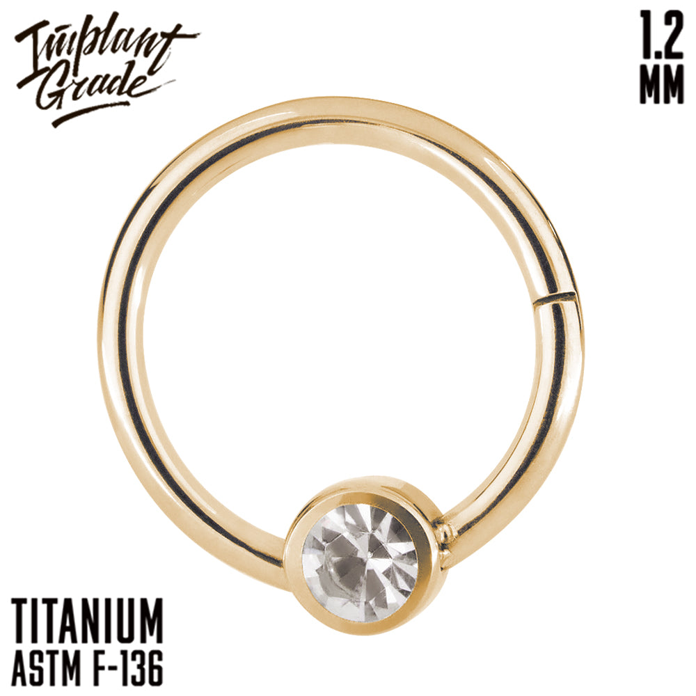 Shine Gold Hinged Segment Ring 1.2 (16 G)